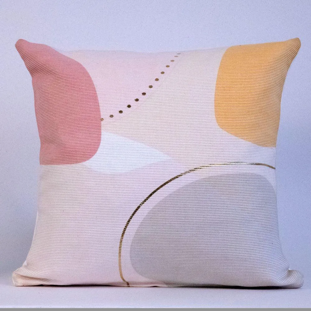 Boho Mix Rib Golden Foil Cushion Cover