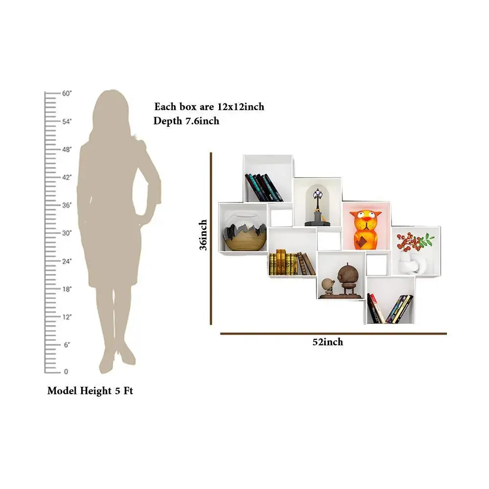 Bookshelf Design - The Stack Wood Wall Cabinet in White Color