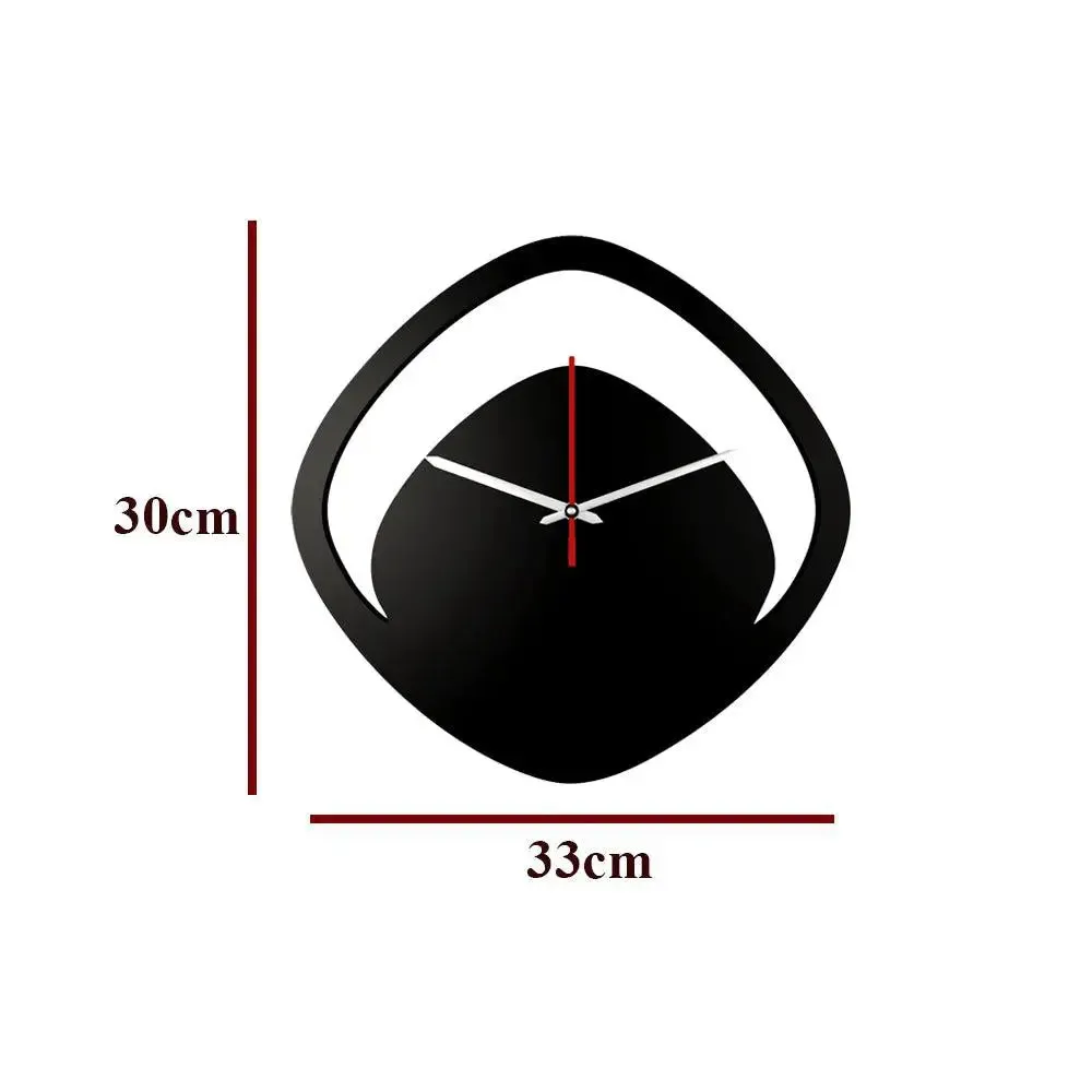 Boomerang Shape Wooden Wall Clock