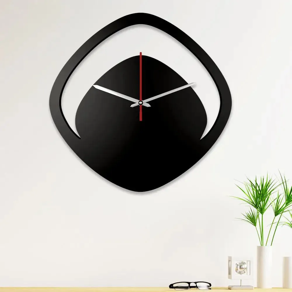 Boomerang Shape Wooden Wall Clock