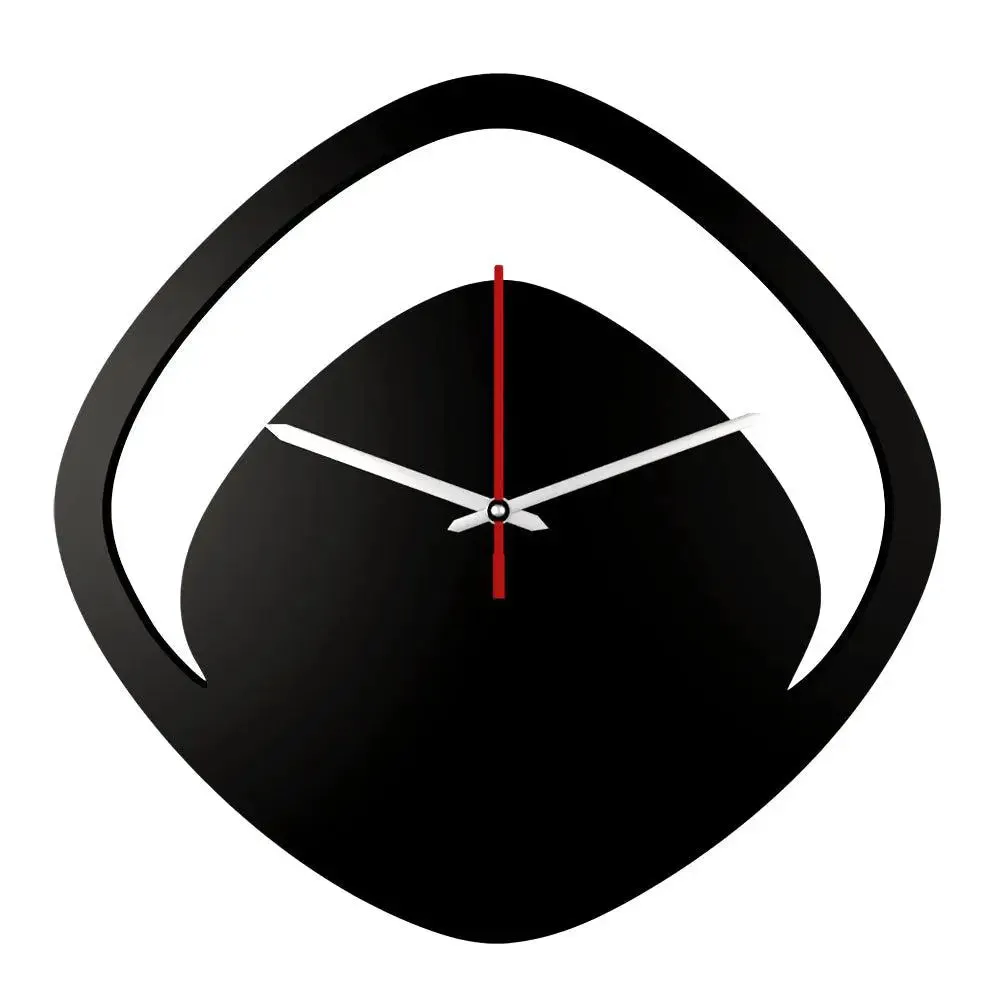 Boomerang Shape Wooden Wall Clock