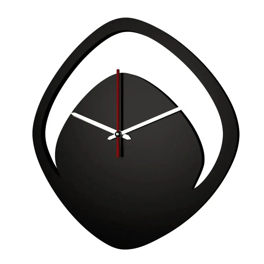 Boomerang Shape Wooden Wall Clock