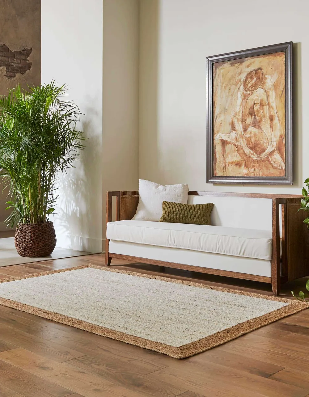 Bordered Hand Woven Traditional Jute Rug M (4*6 ft)