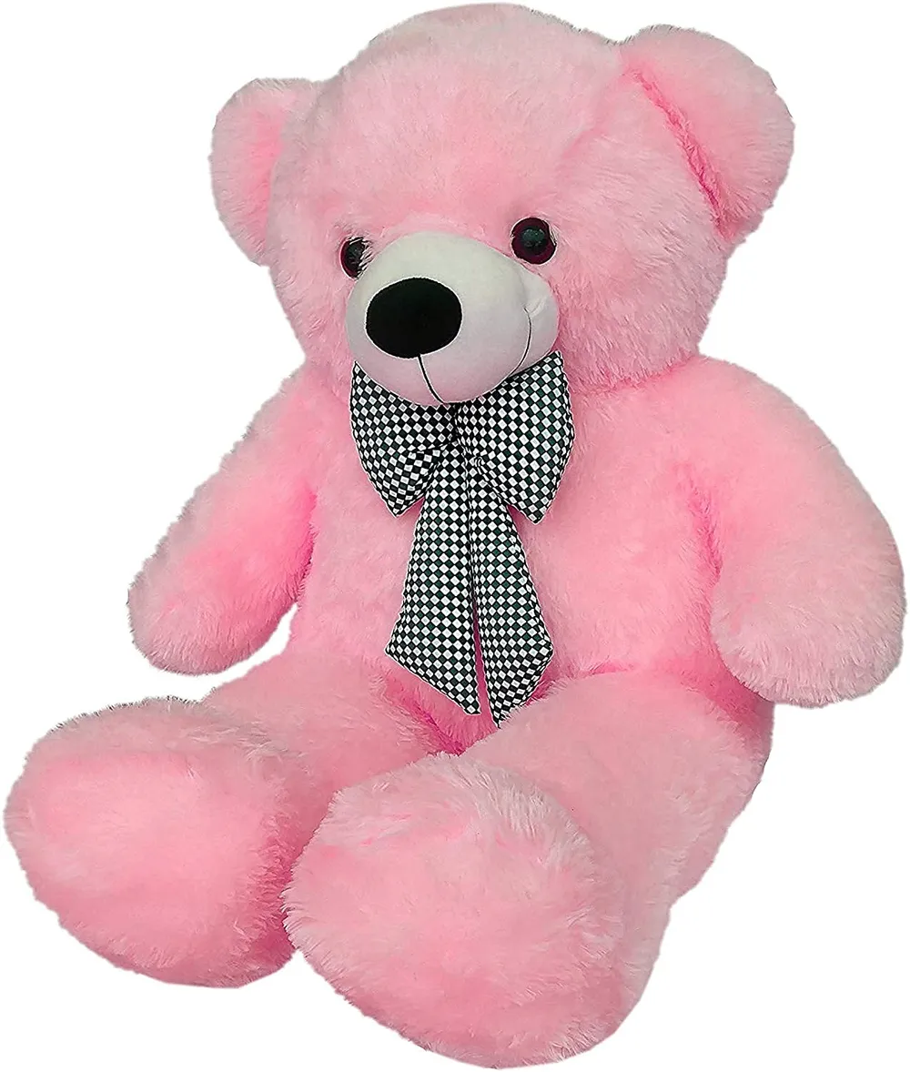 Bow Tie Soft & Premium Baby Pink Big Teddy Bear- Available in Multiple Sizes 2 Ft