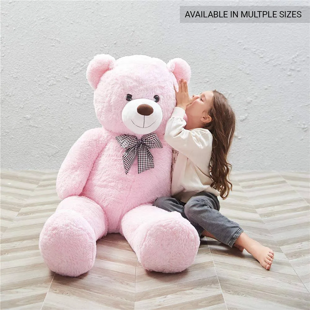 Bow Tie Soft & Premium Baby Pink Big Teddy Bear- Available in Multiple Sizes 2 Ft