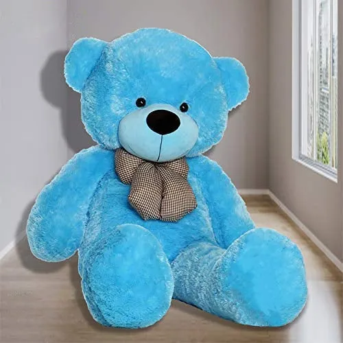 Bow Tie Soft & Premium Blue Big Teddy Bear- Available in Multiple Sizes 2 Ft