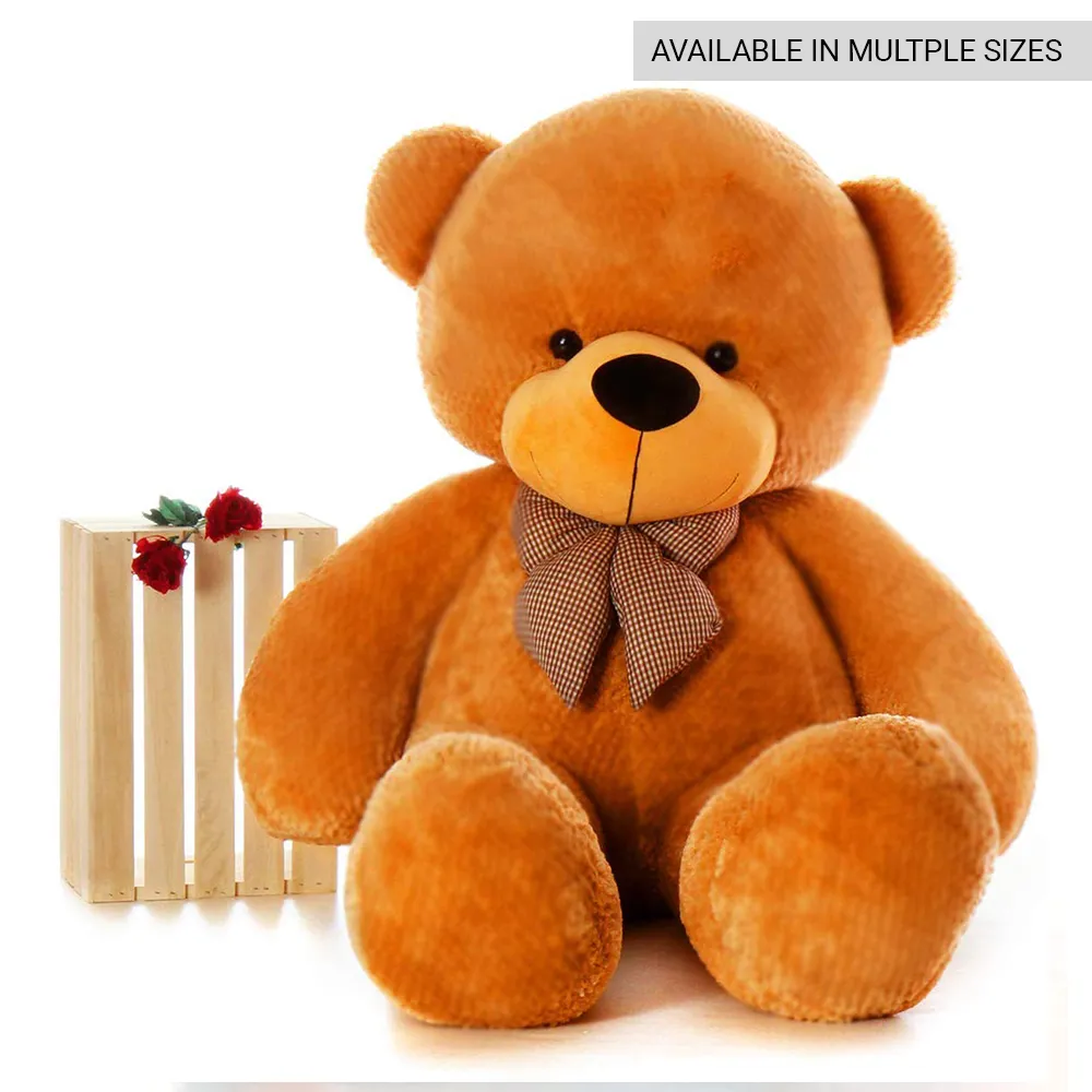 Bow Tie Soft & Premium Brown Big Teddy Bear- Available in Multiple Sizes 2 Ft