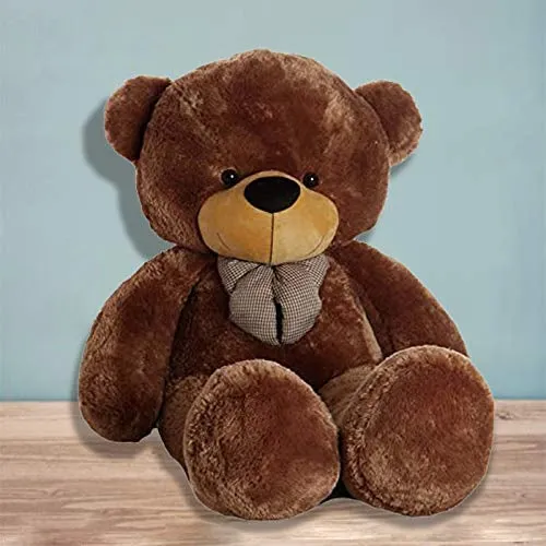 Bow Tie Soft & Premium Coffee Brown Big Teddy Bear- Available in Multiple Sizes 2 Ft
