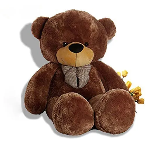 Bow Tie Soft & Premium Coffee Brown Big Teddy Bear- Available in Multiple Sizes 2 Ft