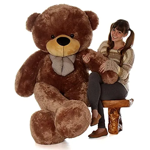Bow Tie Soft & Premium Coffee Brown Big Teddy Bear- Available in Multiple Sizes 2 Ft