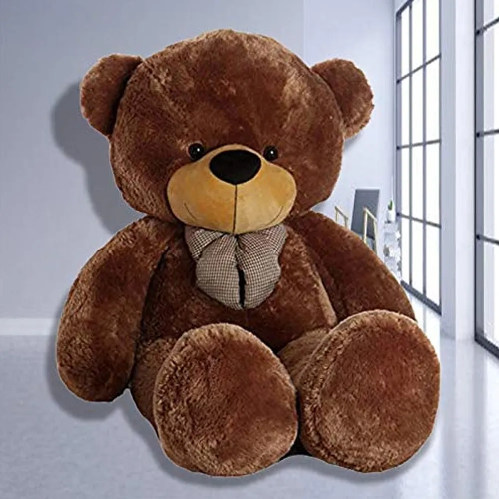 Bow Tie Soft & Premium Coffee Brown Big Teddy Bear- Available in Multiple Sizes 2 Ft