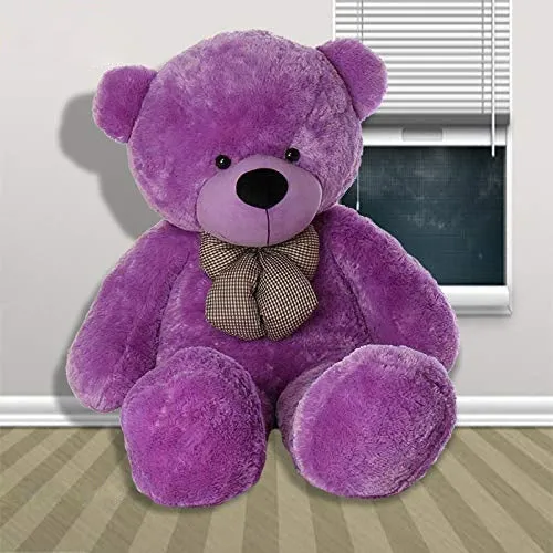 Bow Tie Soft & Premium Purple Big Teddy Bear- Available in Multiple Sizes 2 Ft