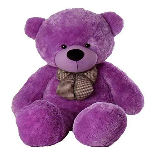 Bow Tie Soft & Premium Purple Big Teddy Bear- Available in Multiple Sizes 2 Ft