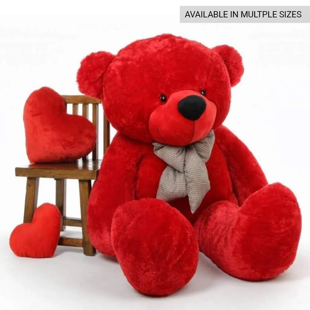 Bow Tie Soft & Premium Red Big Teddy Bear- Available in Multiple Sizes 2 Ft