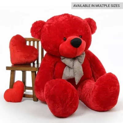 Bow Tie Soft & Premium Red Big Teddy Bear- Available in Multiple Sizes