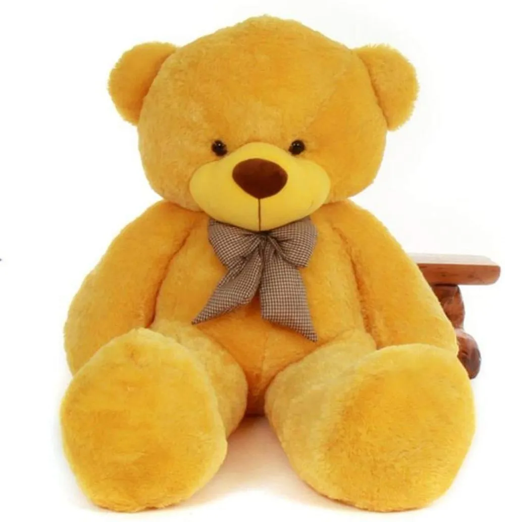 Bow Tie Soft & Premium Yellow Big Teddy Bear- Available in Multiple Sizes 2 Ft