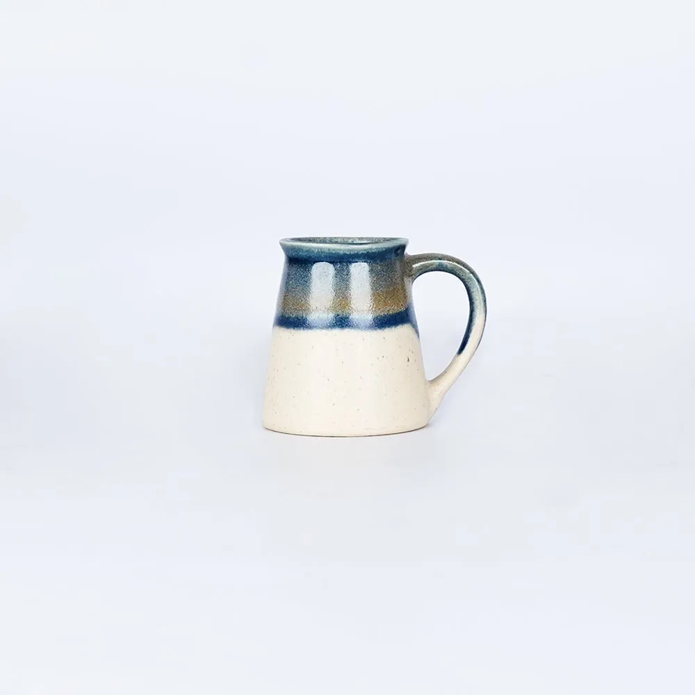 Broad Bordered Off White Ceramic Mugs Single Piece