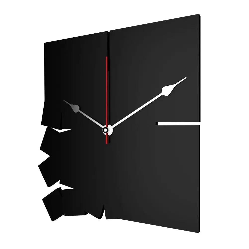 Broken Shape Wooden Wall Clock