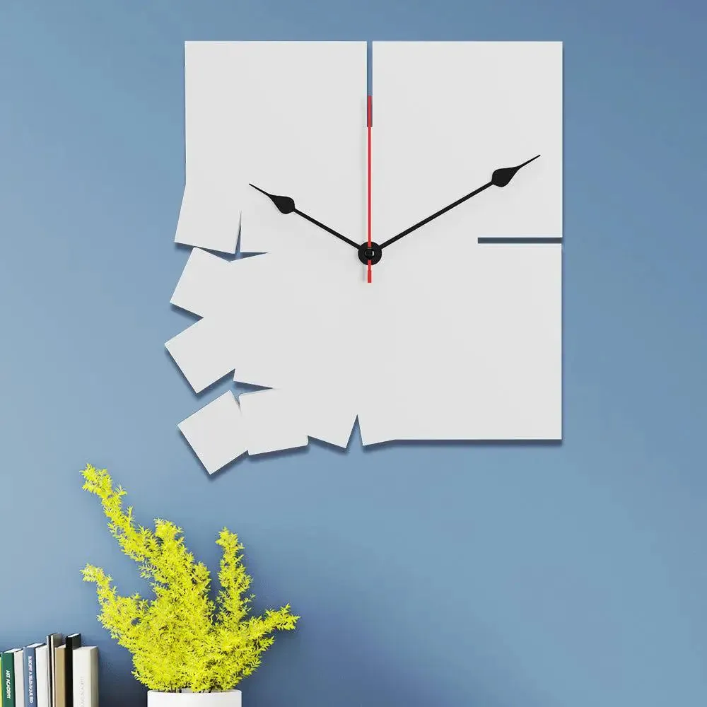 Broken Shape Wooden Wall Clock