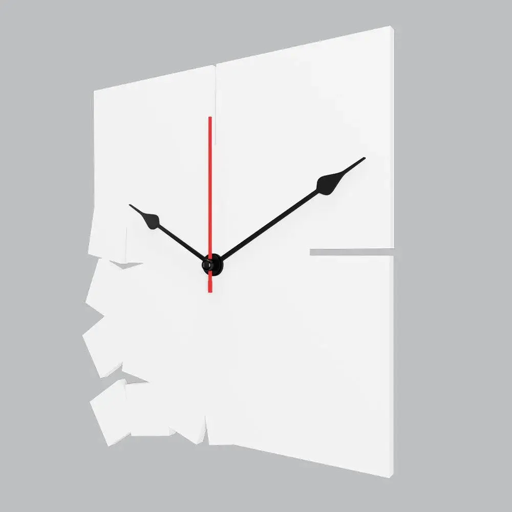 Broken Shape Wooden Wall Clock