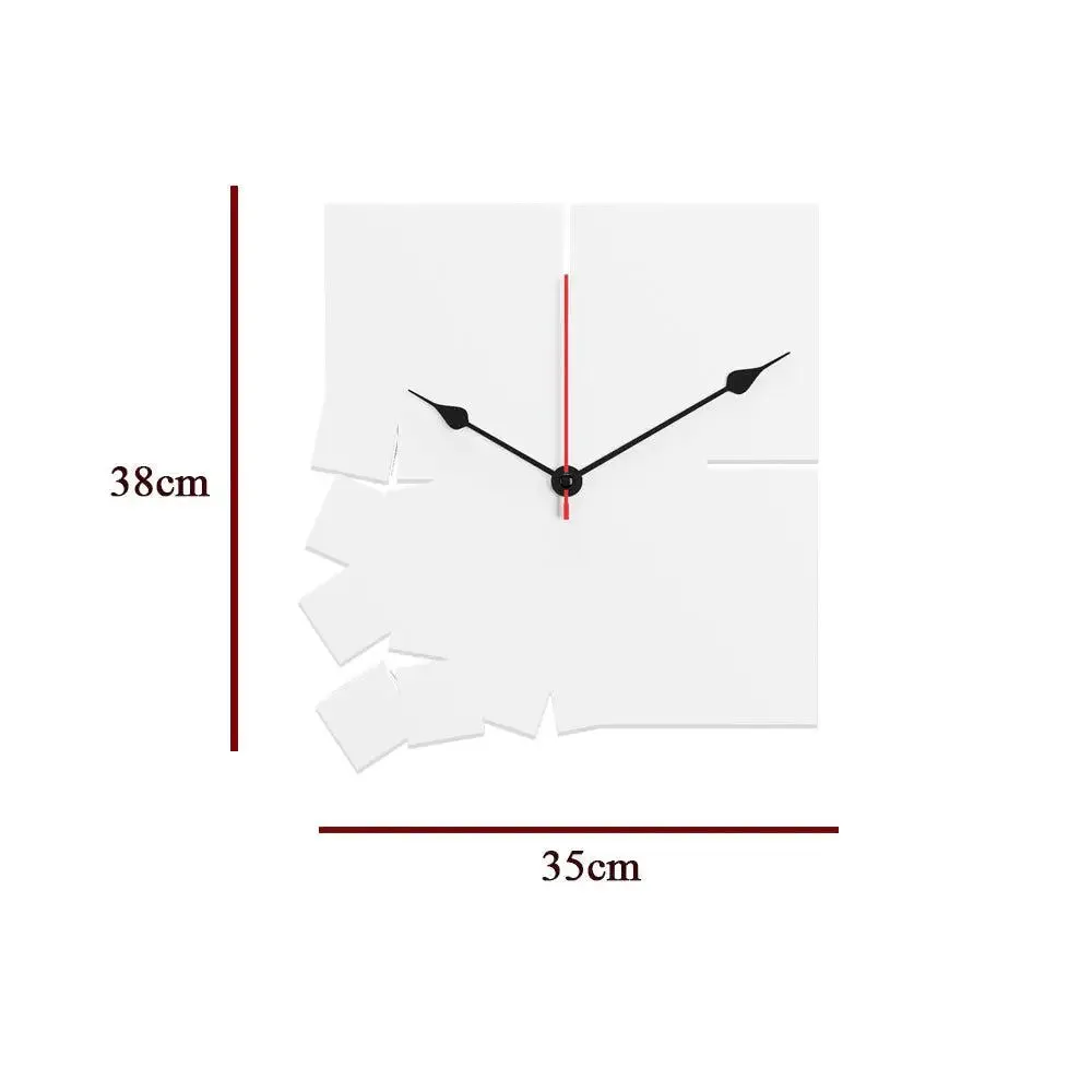 Broken Shape Wooden Wall Clock