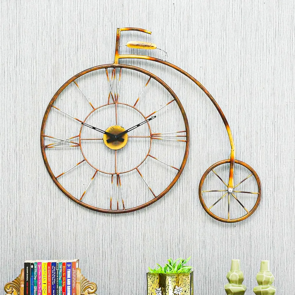Bronze Brushed Cycle Watch Metal Wall Art