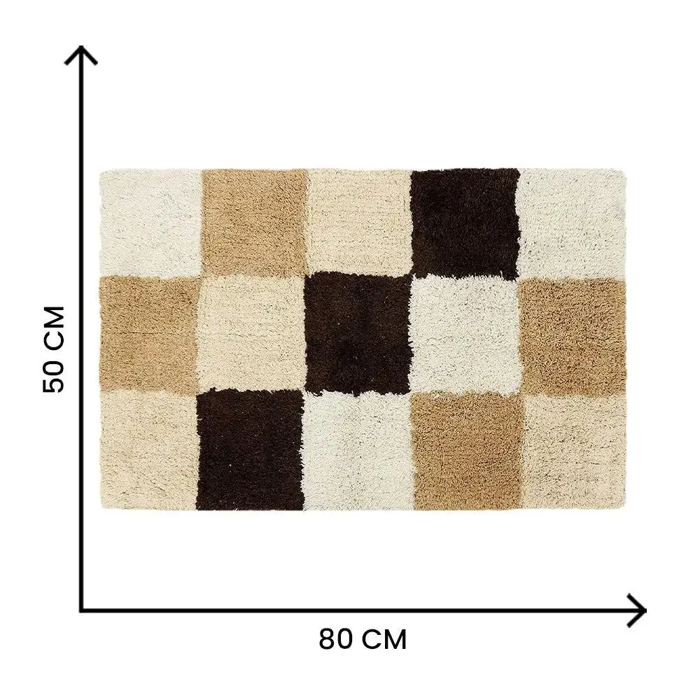 Brown & Beige Boxed Premium Super Soft Cotton Bathmat (50 x 80) cm
