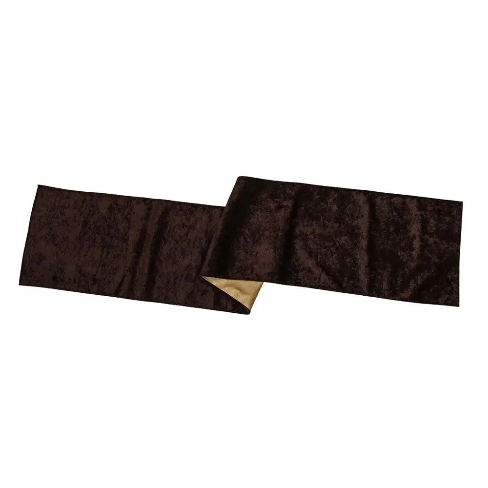 Brown Designed Velvet Table Runner