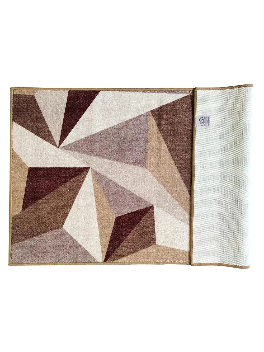 Brown Geometric Printed Premium Area Carpet ( 3 ft x5 ft & 4 ft x 6 ft ) 3X5 ft