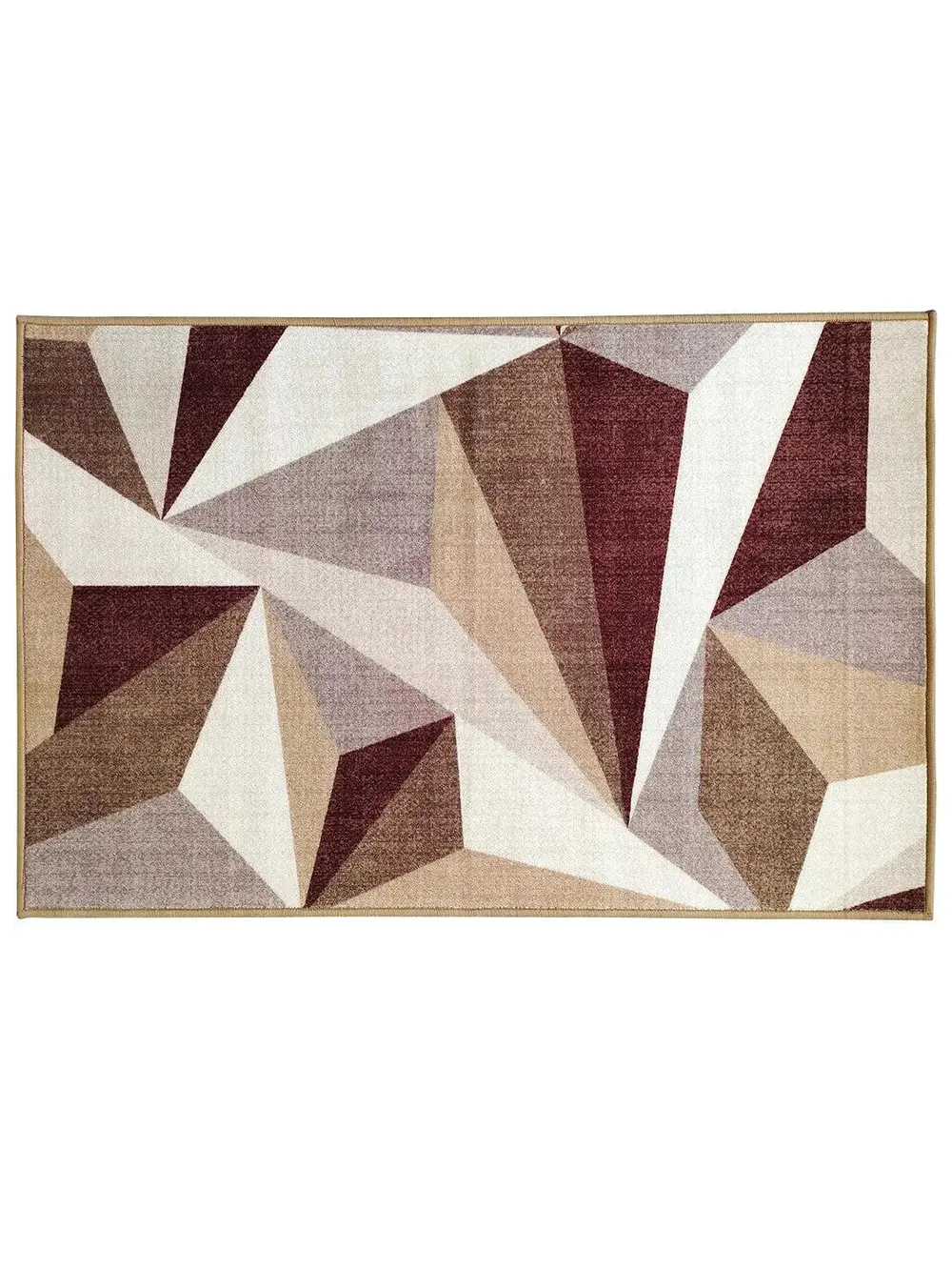 Brown Geometric Printed Premium Area Carpet ( 3 ft x5 ft & 4 ft x 6 ft ) 3X5 ft