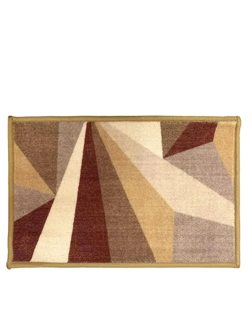 Brown Geometric Printed Premium Doormat (14 X 22 )Inches Single Piece