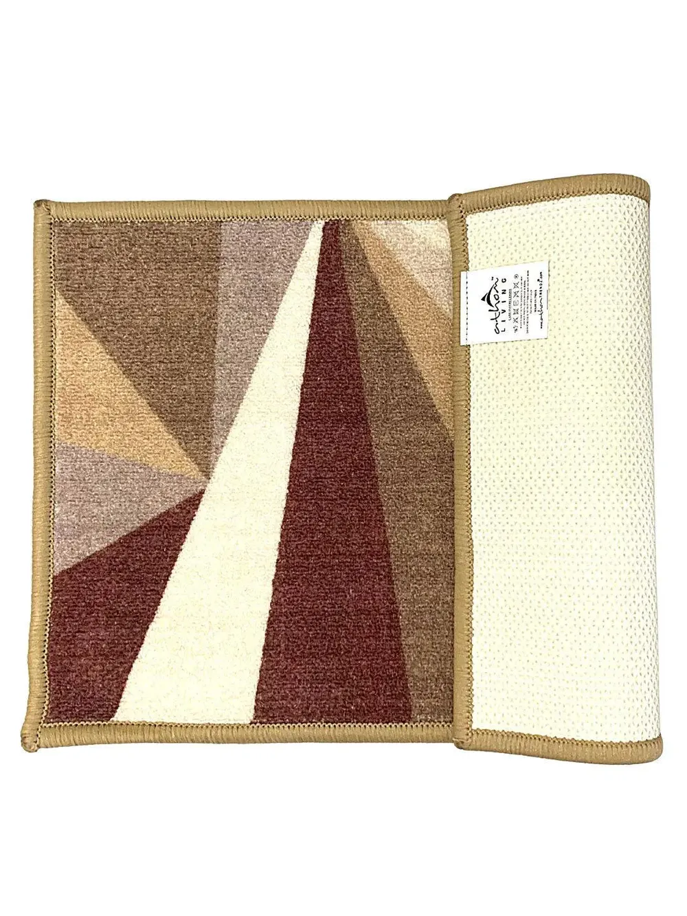 Brown Geometric Printed Premium Doormat (14 X 22 )Inches Single Piece