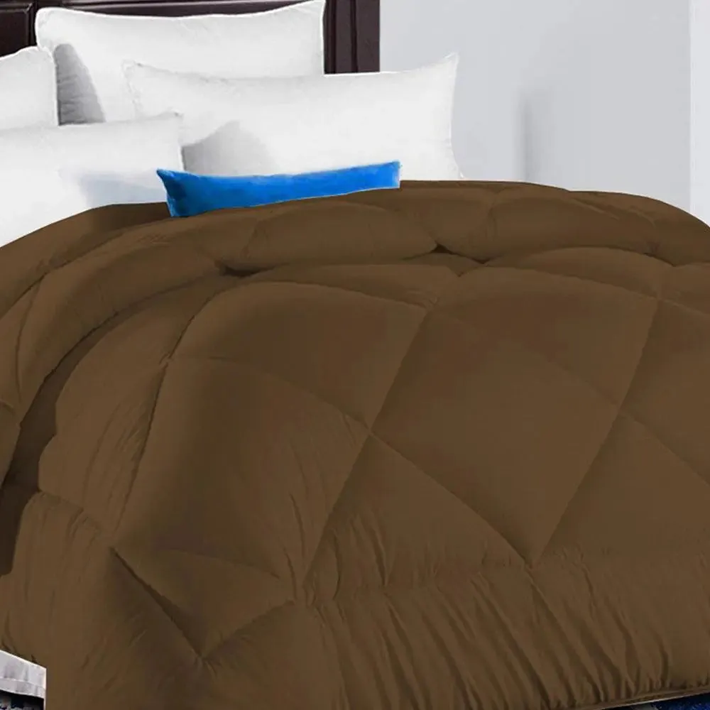 Brown Quilted Double Bed Comforter