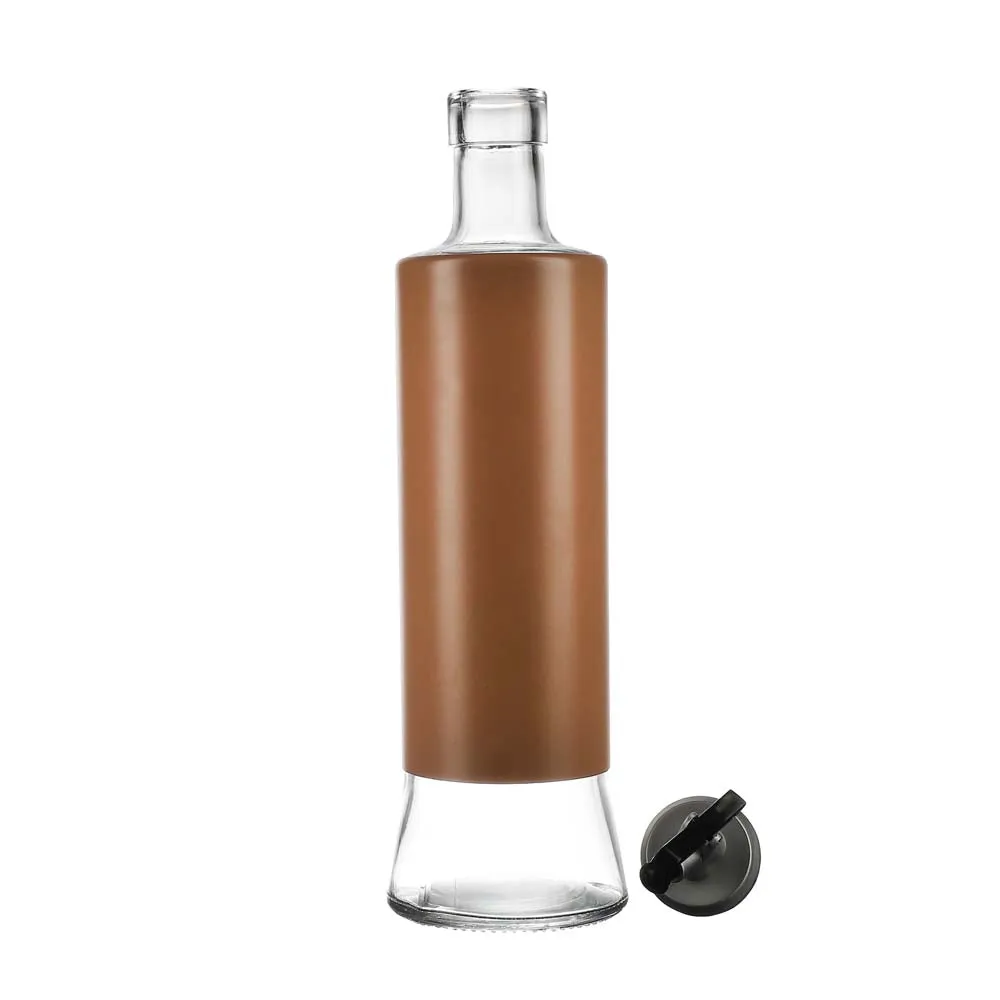 Brown Tough Glass Oil Dispenser 500 ML
