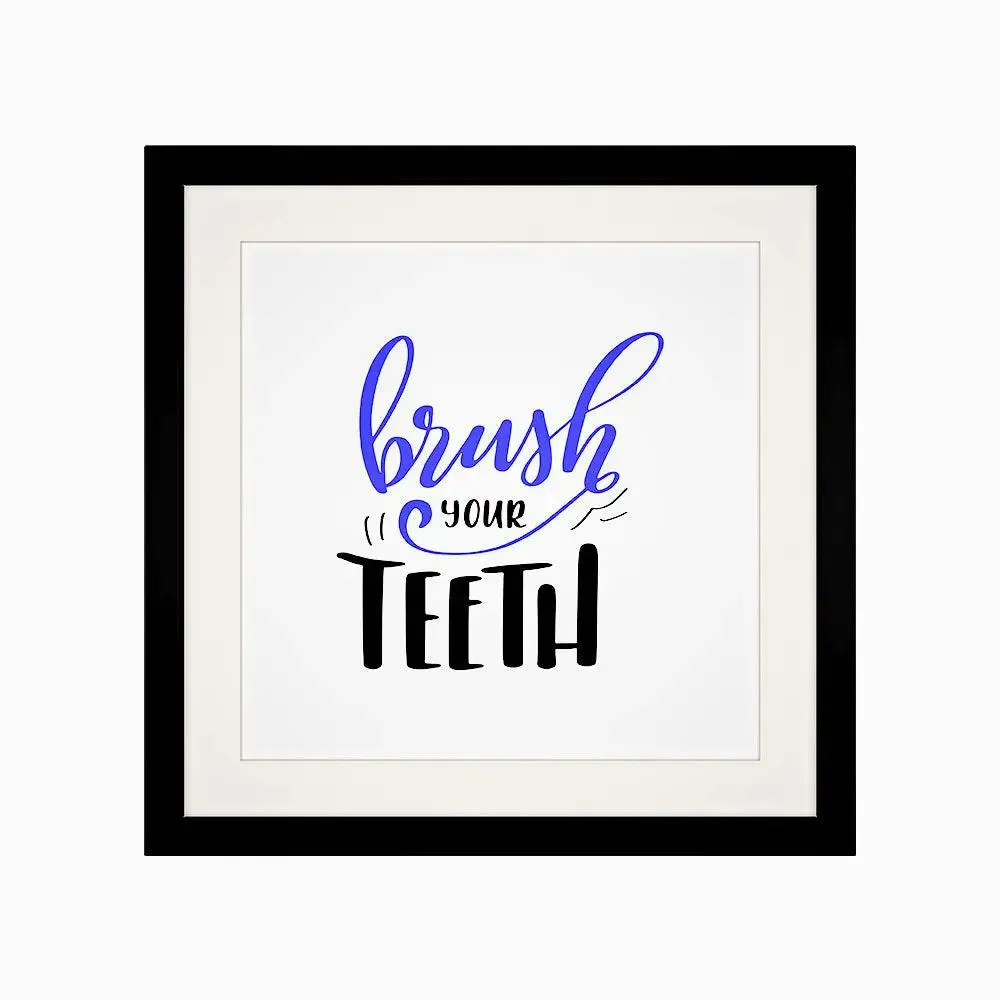 Brush Your Teeth Dental Framed Wall Art