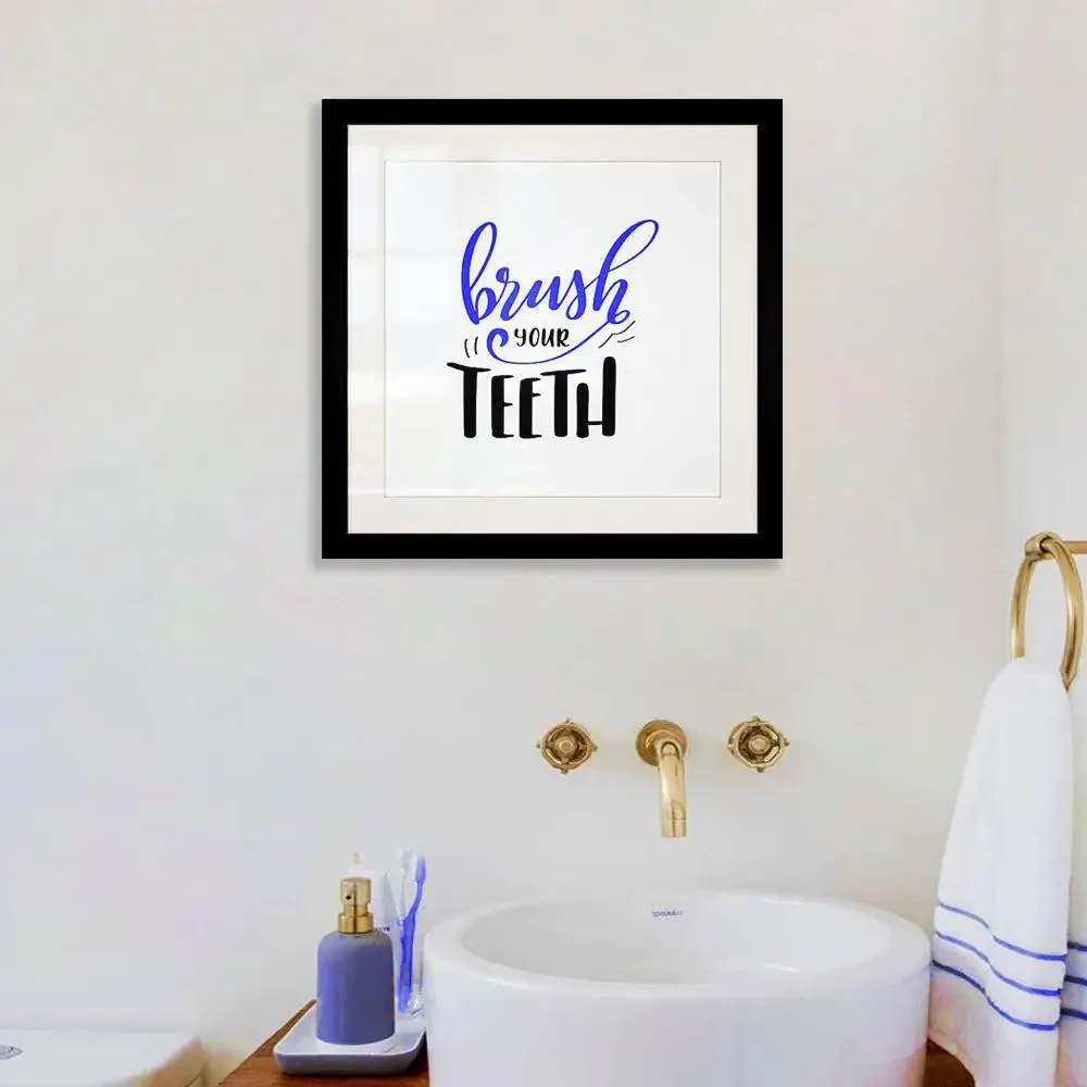 Brush Your Teeth Dental Framed Wall Art