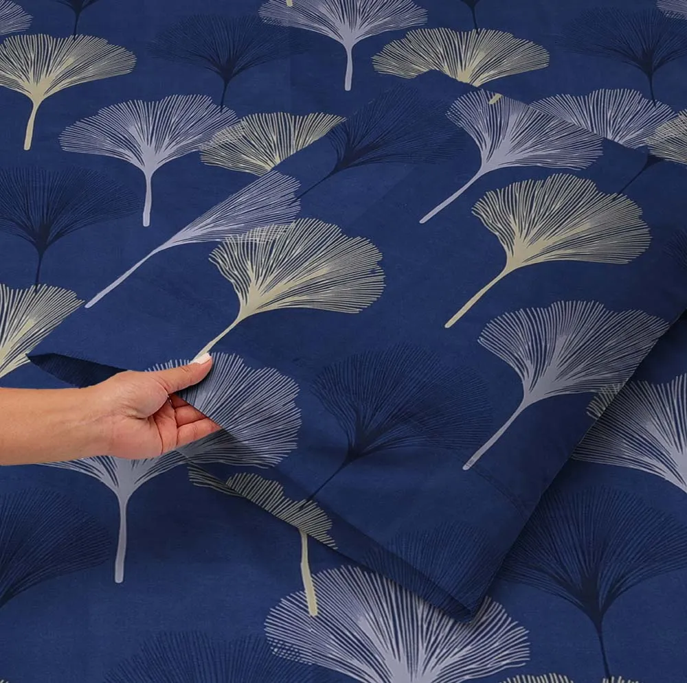 BSB Home Big Dandelions Printed Cotton Double Fitted Bedsheet