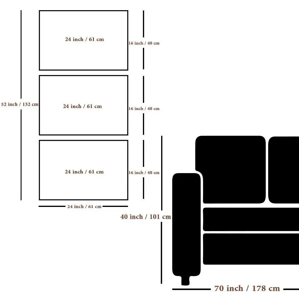 Buddha and Lotus Wall Painting Wooden Framed 3 Pieces Canvas Painting