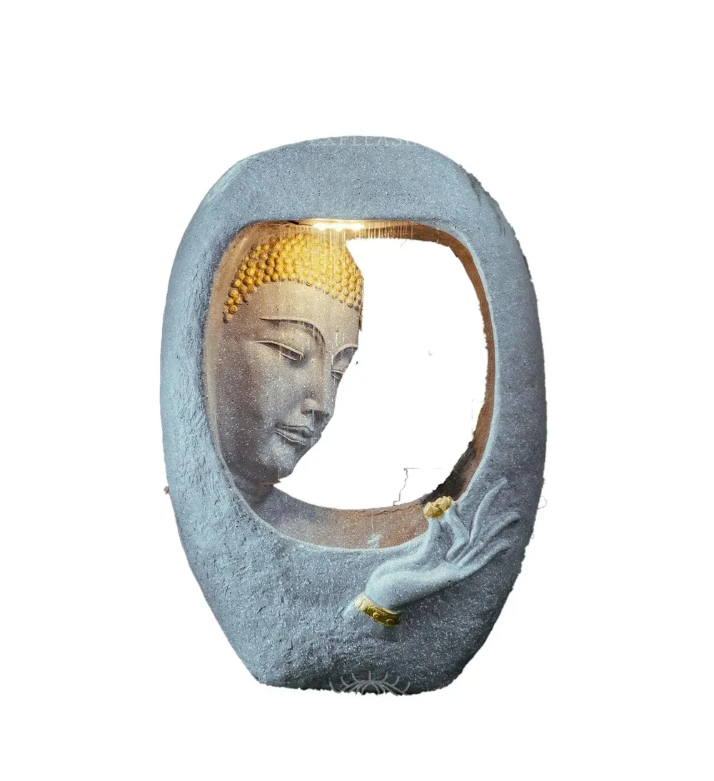 Buddha Face Shower Aesthetic Grey Garden Fountain