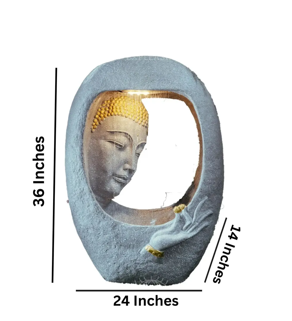 Buddha Face Shower Aesthetic Grey Garden Fountain