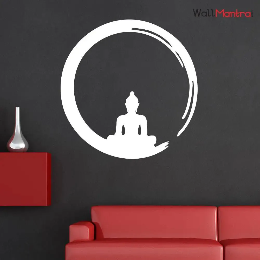 Buddha inside Zen Circle Wall Decal