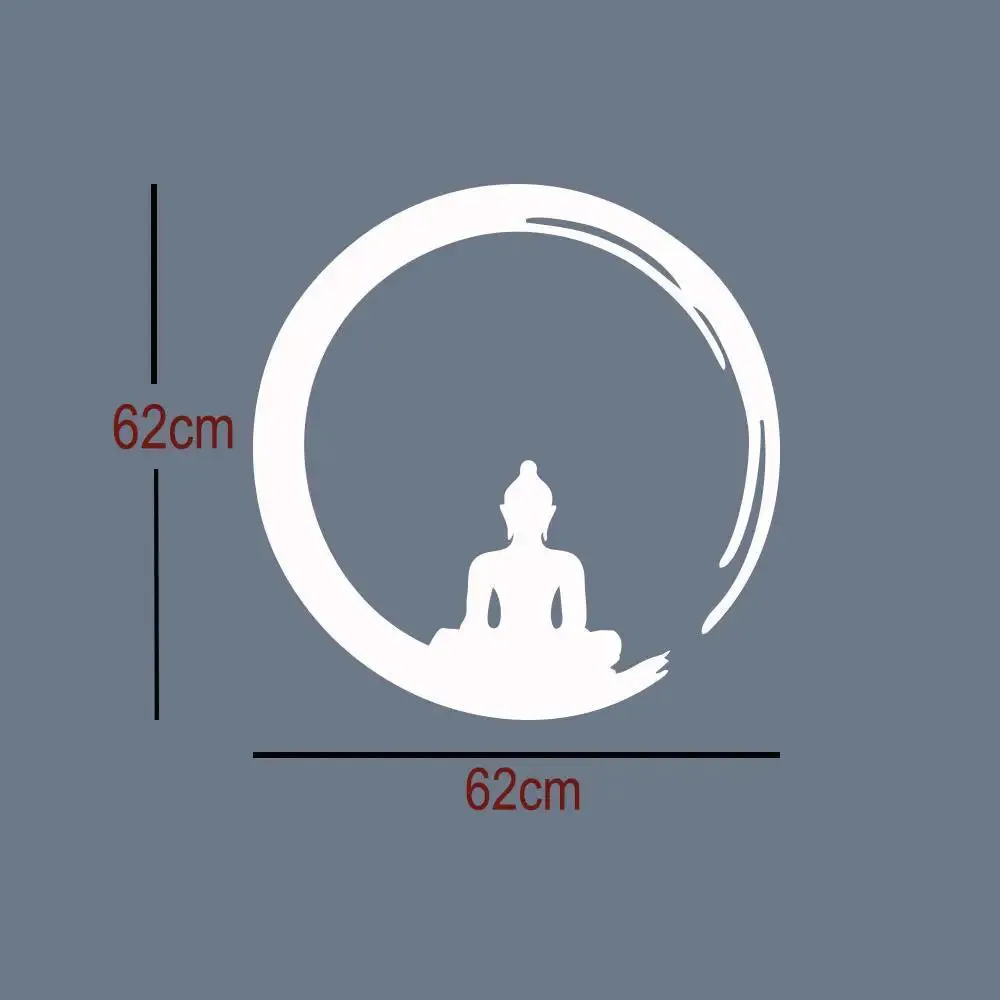 Buddha inside Zen Circle Wall Decal
