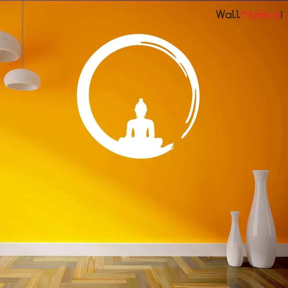 Buddha inside Zen Circle Wall Decal