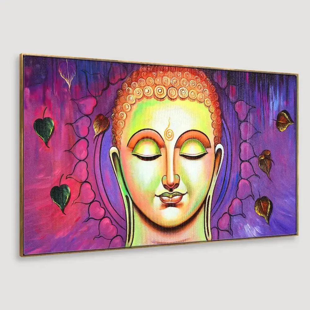 Buddha Meditating Canvas Printed Painting With Frame