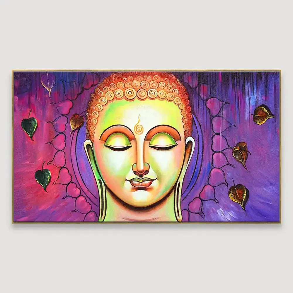 Buddha Meditating Canvas Printed Painting With Frame