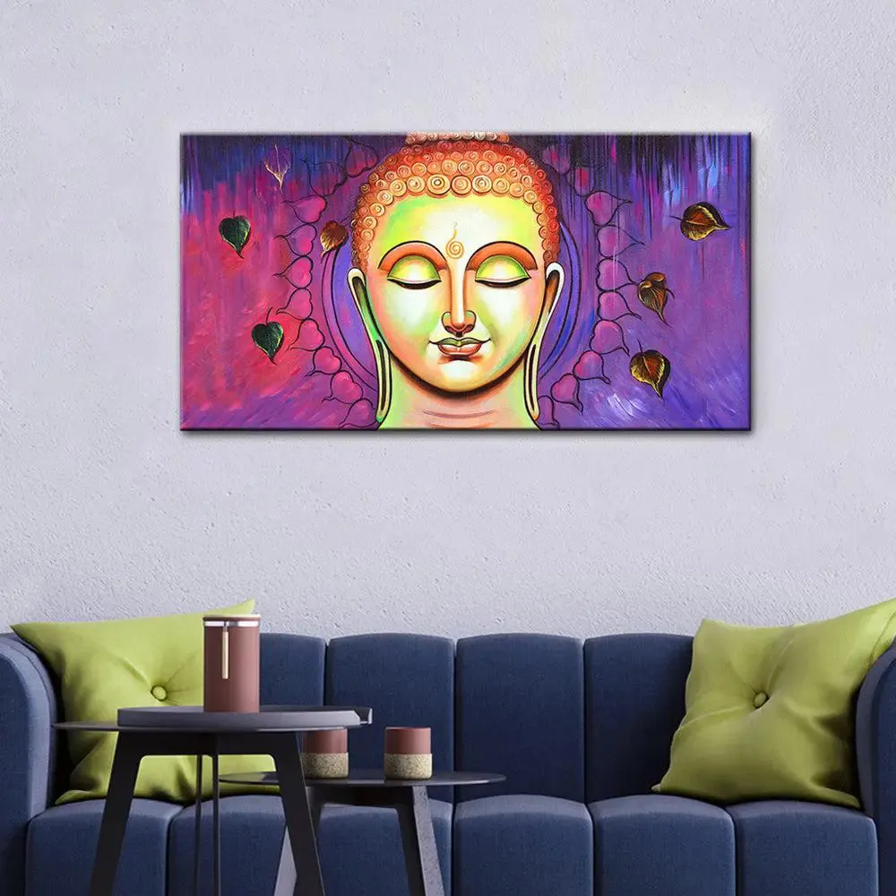 Buddha Meditating Canvas Printed Painting With Frame