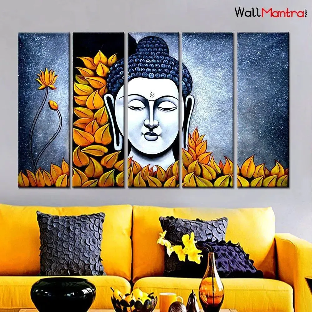 Buddha Spiritual Stretched and Framed on Wood Canvas Print Wall Painting