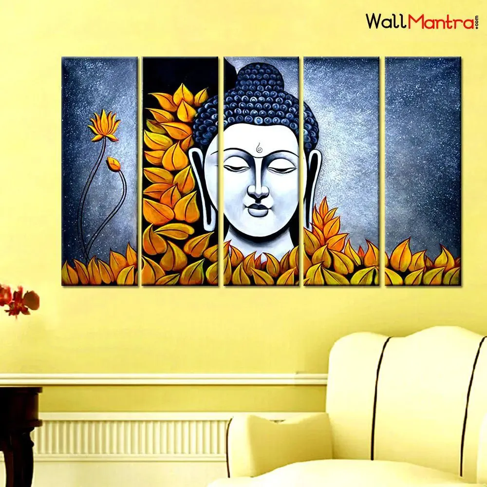 Buddha Spiritual Stretched and Framed on Wood Canvas Print Wall Painting
