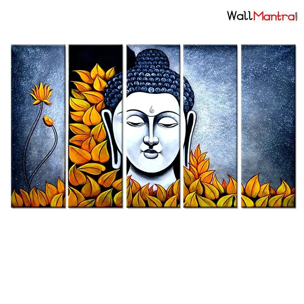 Buddha Spiritual Stretched and Framed on Wood Canvas Print Wall Painting