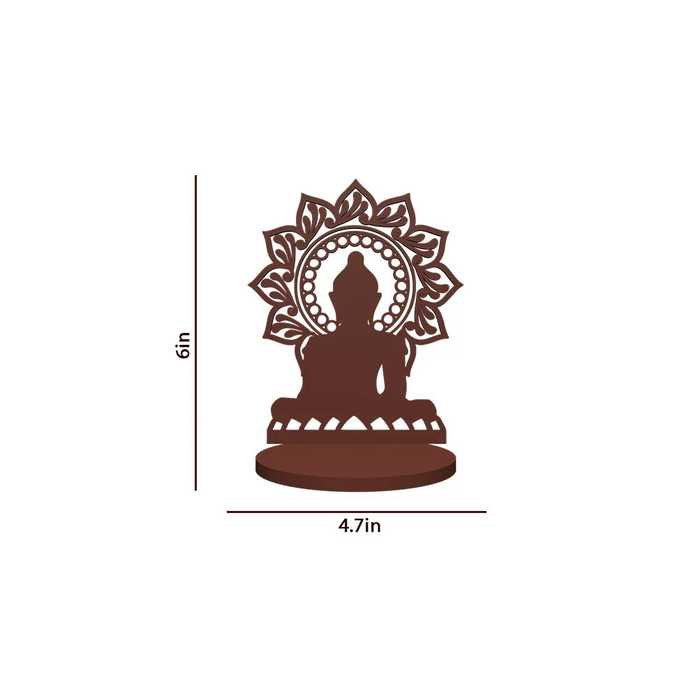 Buddha With Halo Shadow Tea Light Holder